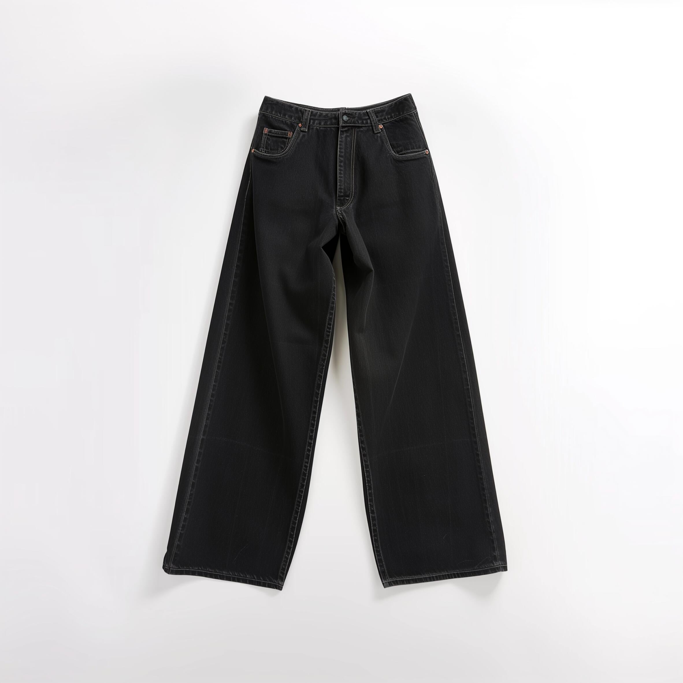 Organic Black Wide Jeans